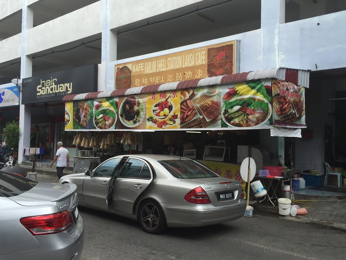 Farlim Shell Station Laksa Cafe, Coffee Shop Laksa cuisine at Ayer Itam